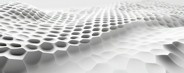 Poster - Hexagonal wave grid background,