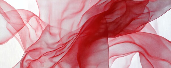 Transparent red multilayer cloth background