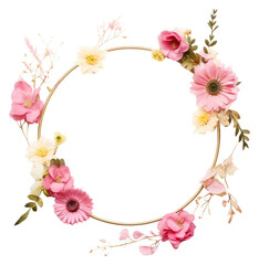 Canvas Print - PNG Flower circle wreath plant.