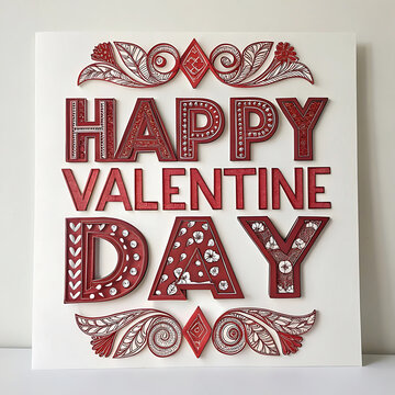 happy valentine day trypography