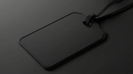 Poster - Blank empty mockup of tag label. paper black tag label or sticker