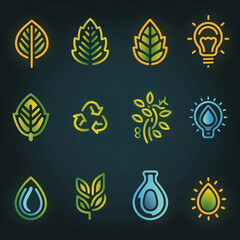 Wall Mural - set of icons