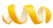 © ArtPixel-Portfolio - Lemon peel in a perfect spiral isolated on transparent background, great for food and beverage ads