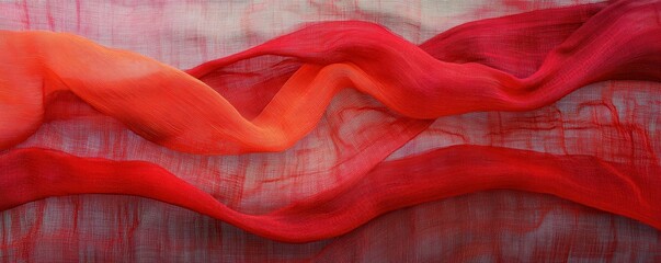 Transparent red multilayer cloth background