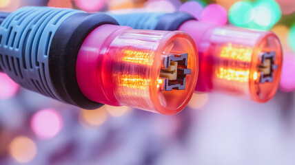 Poster - Two wires with a red light on the end