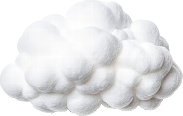 Wall Mural - fluffy white cloud against a transparent background
