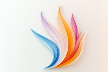 Poster - This vibrant artwork showcases a series of flowing shapes in warm and cool colors, reflecting a dynamic atmosphere aimed at inspiring creativity and motivation in a corporate setting
