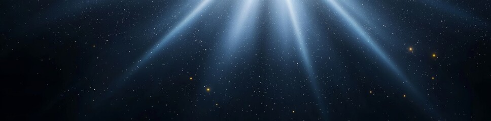 Poster - Glowy gold light line with sparkles and flare. Transparent background with horizontal golden neon streaks. Illustration of a magic flash laser strip divider with glitter shimmer.