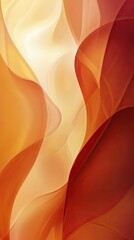 Canvas Print - Abstract Orange and Red Swirling Waves Design