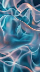 Poster - Abstract Teal and Peach Swirling Light Waves