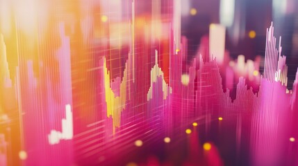 Aufkleber - Visualizing economic recession effects on urban business growth trends a graphical data representation