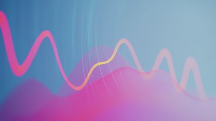 Poster - Investment fluctuation scene depicting gentle curves abstract visualization digital art modern environment creative concept