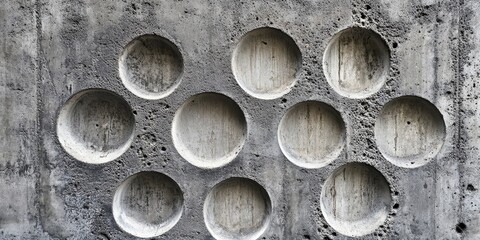 Aufkleber - Close up view of grey textured concrete, showcasing the intricate patterns and unique elements found in grey textured concrete surfaces, perfect for highlighting modern design themes.