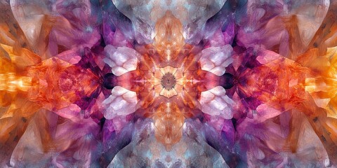 Leinwandbilder - Kaleidoscope abstract This piece showcases a kaleidoscope abstract design, highlighting the interplay of colors and shapes as seen through a kaleidoscope, reflecting creativity and visual intrigue.