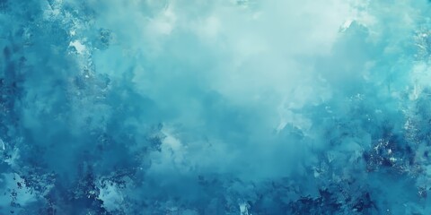 Leinwandbilder - Abstract blue cyan background featuring a blurred texture, creating a soft focus effect. This abstract blue cyan design evokes a sense of glamour with its bright and vibrant hues.