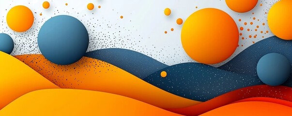 Poster - A vibrant gradient background with modern wavy lines.