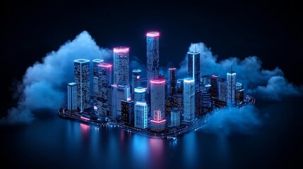 Poster - high-speed internet and cloud computing, combined with 5g wireless networks, support data storage, o
