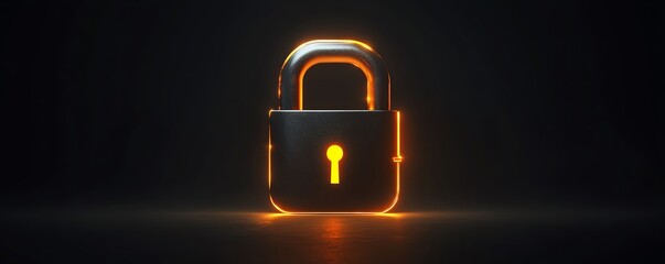 Leinwandbilder - Lock on dark background