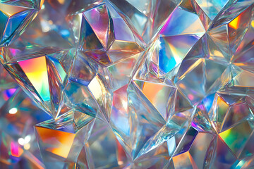 Poster - Captivating prism reflections abstract art digital background colorful environment close-up view light and color concept
