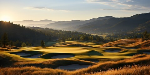 Wall Mural - sunrise over the mountains