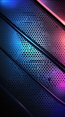 Poster - Abstract Metallic Texture With Diagonal Stripes And Dots