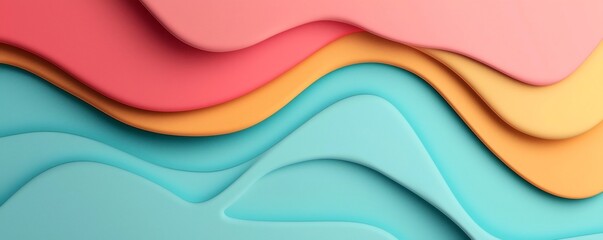 Poster - Whimsical roll up banner design featuring dreamy pastel gradients and flowing abstract shapes creating a modern elegant and conceptual visual