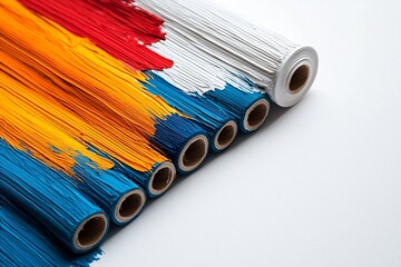 Poster - roll up design featuring bold brushstrokes and vibrant color palettes perfect for modern branding creative displays website backgrounds and a variety of marketing and advertising applications