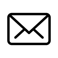 envelope mail icon set. newsletter web buttons. close email letter outline vector symbol