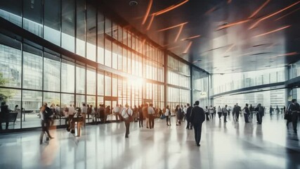 Poster - Silhouette of people walking in slow motion