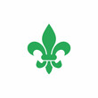 © SaymaHossan - mardi gras symbol, fleur de lis simple logo, green, purple and yellow vector design element