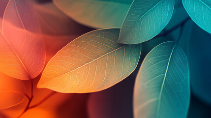 textured leaves, elegantly illuminated by soft, dappled light. the interplay of shadows and textures