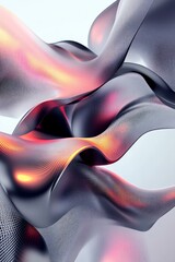 Poster - Waves of fabric gracefully intertwine, displaying a blend of smooth textures and vibrant colors that create a captivating visual experience