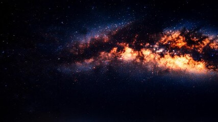 Aufkleber - vast starry sky with glowing galaxy breathtaking space cosmic view interstellar smooth 4k video motion footage