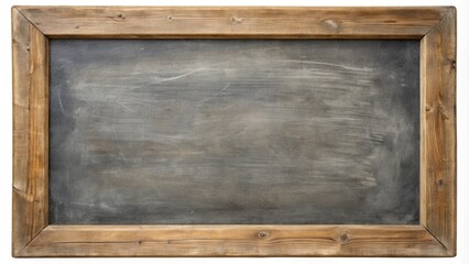 Aufkleber - A weathered rustic wooden framed chalkboard with a blank slate surface ready for your message.
