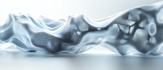 Poster - 3D abstract network with glowing connections