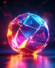 Poster - 3D low poly sphere