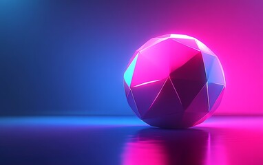 Poster - Abstract 3D rendering of a polygonal sphere