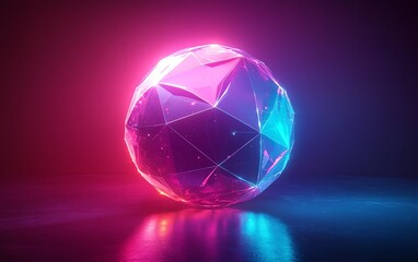 Poster - Abstract 3D rendering of a polygonal sphere