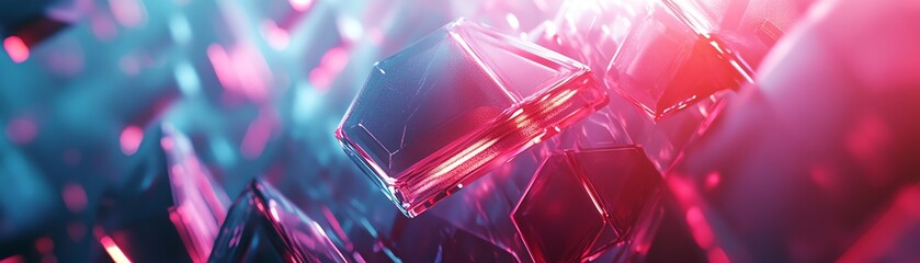 Poster - Abstract hexagonal surface in 3D