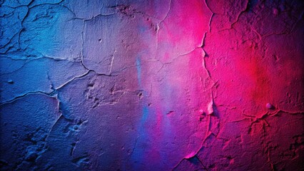 Aufkleber - abstract grunge wall texture with cracks and neon hues