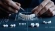 © Ms_Tali - Innovative dental technology and 3d printed teeth design on digital blueprint