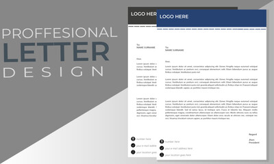 Corporate business letter head design template set with unique shape. business letterhead bundle. Abstract letterhead Design.