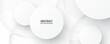 © Arroyan Art - 3D white abstract background overlap layer on bright space with cutout shape effect decoration. Modern graphic design element circles style concept for web banner, art, flyer, card, or brochure cover