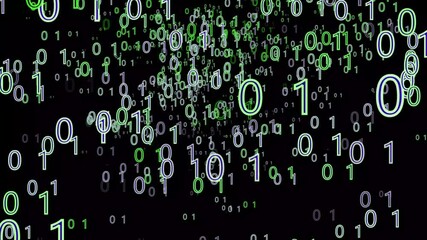 Poster - White and Blue pattern binary numeral system background
