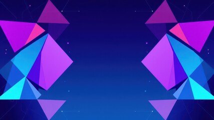 Wall Mural - Futuristic geometric abstract vector background in blue and purple tones, artistic, geometric, creative