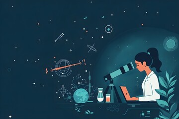 Wall Mural - explore the wonders of space with a detailed illustration of a rocket and celestial bodies, perfect 