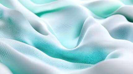 Wall Mural - abstract representation of flowing fabric with a soft, textured appearance in soothing colors.