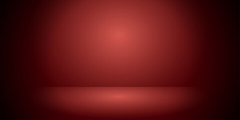 red photo studio background with gradient in center, product presentation backdrop