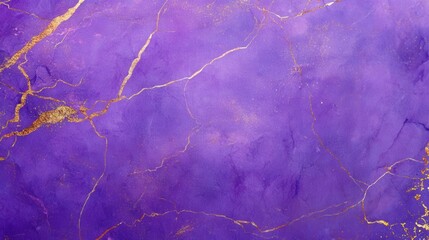 Poster - Elegant Purple Texture with Gold Veins Suitable for Background Design