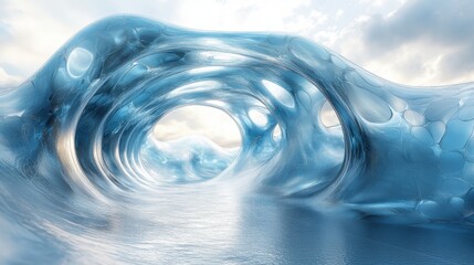 Poster - abstract glass structure background design 3d rende